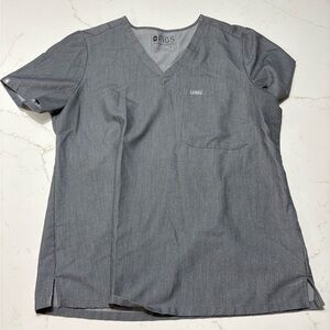 Figs Gray Large One Pocket Scrub Top
